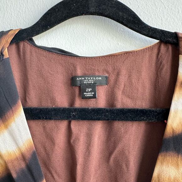 Ann Taylor Y2k Silk Assymetrical Dress - Medium Petite - Picture 6 of 6